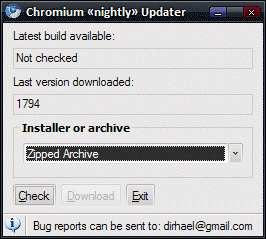 Chromium Nightly Updater - 跟踪下载最新的 Google Chrome 1
