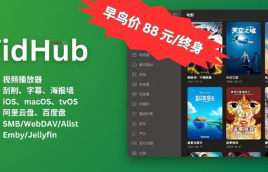 全能视频播放器 VidHub 早鸟价 88 元/终身，仅限之前已安装用户 5