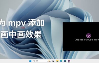 为开源视频播放器 mpv 添加无边框、置顶的画中画效果 7