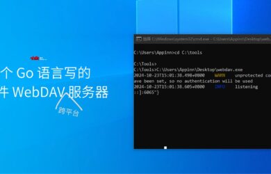 一个 Go 语言写的，单文件 WebDAV 服务器[跨平台] 11