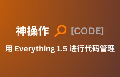 神操作：用 Everything 1.5 进行代码片段管理 18