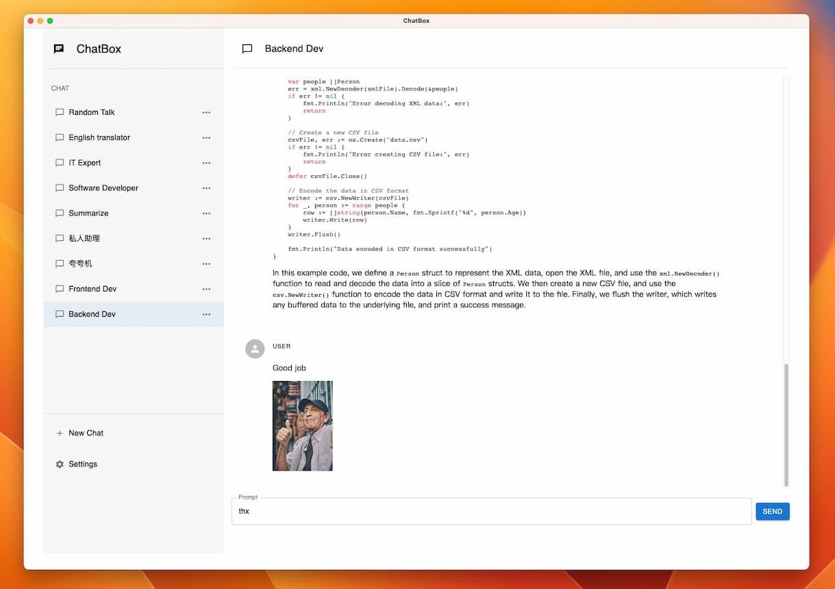 Chatbox - 开源跨平台 ChatGPT 客户端,基于 OpenAI API 2 Chatbox - 开源跨平台 ChatGPT 客户端,基于 OpenAI API 1