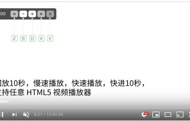 为网页上的视频添加倍速、快进、回放功能，0.07～16 倍 [Chrome/Firefox] 12