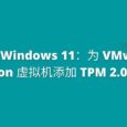 为 VMware Fusion 虚拟机添加 TPM 2.0 模块，安装 Windows 11 4